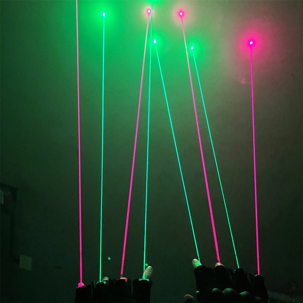 Led Gloves Music - Magicool rg 4 luvas laser par