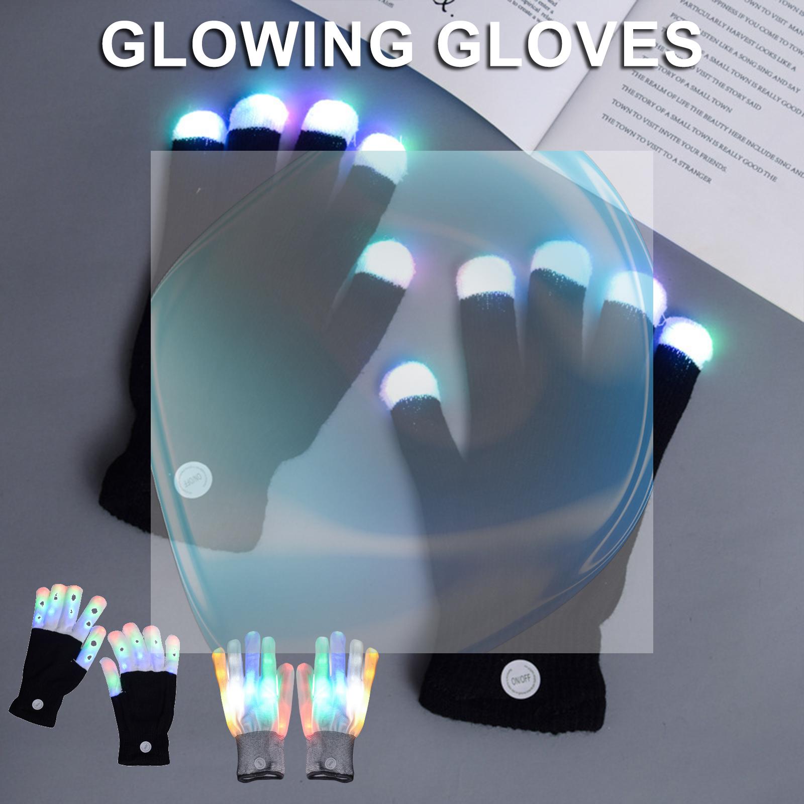 Led Gloves Music - Luvas de Luz LED Piscantes para