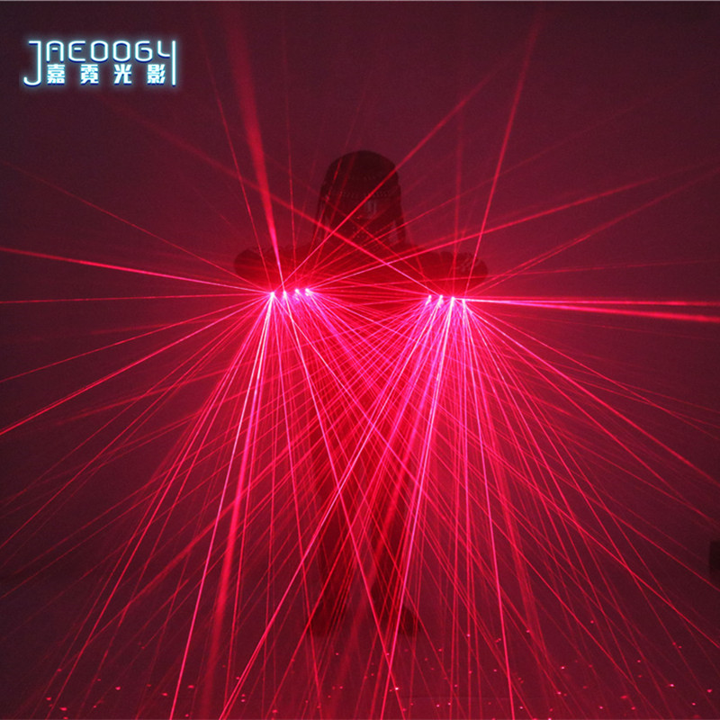 Led Gloves Music - Luvas laser vermelhas para boate e