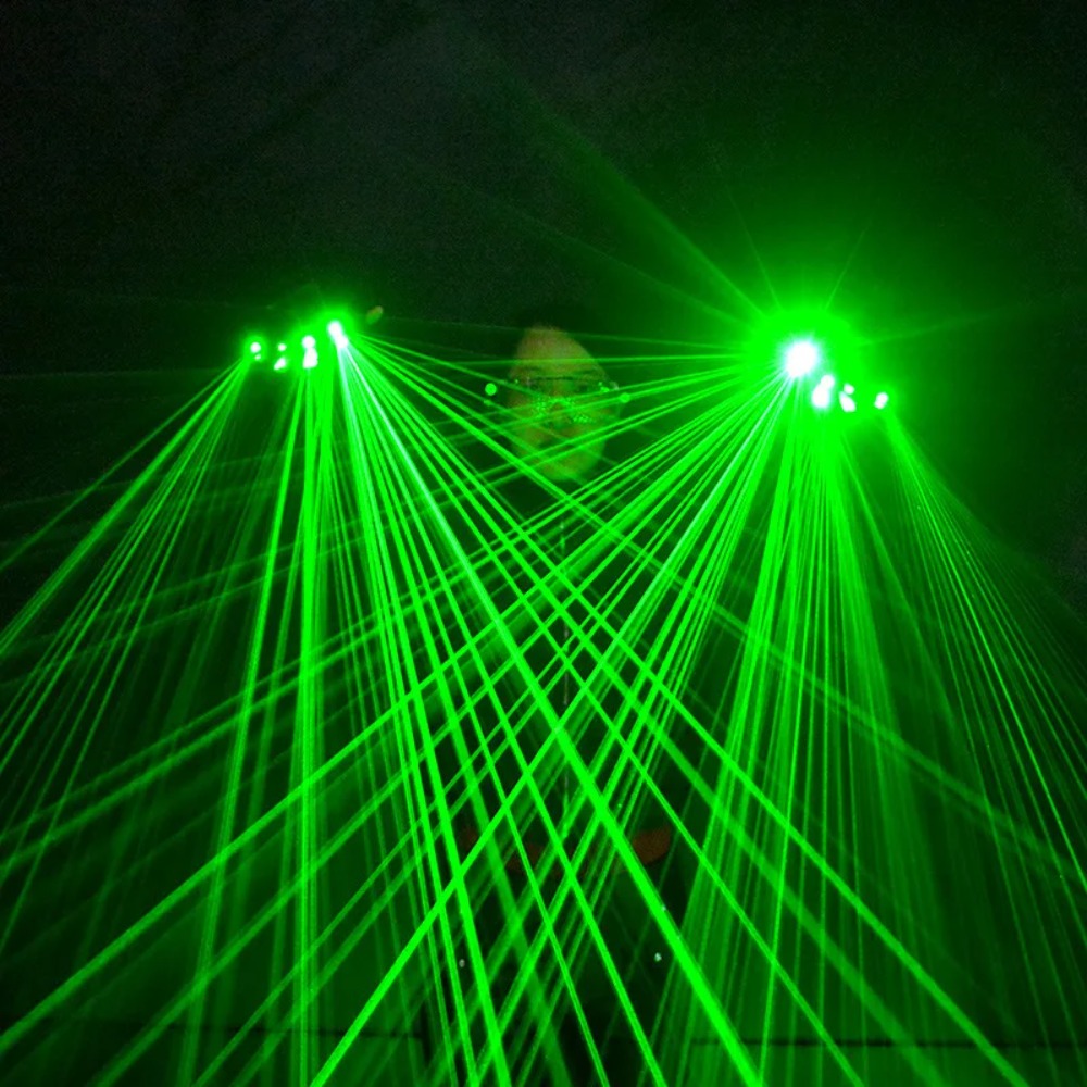 Led Gloves Music - Luvas laser verdes, flash de laser,