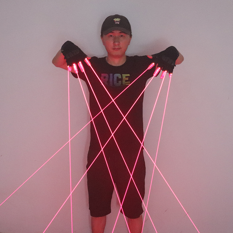 650nm luvas laser vermelhas pa - Led Gloves Music avaliação e preço