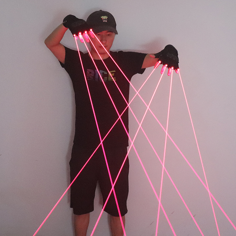 650nm luvas laser vermelhas pa - Led Gloves Music avaliação e preço