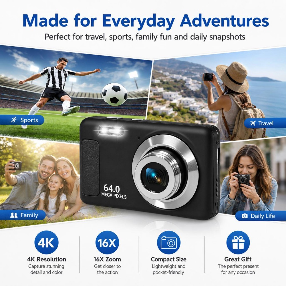 Câmera Digital Portátil 4K Ult - Electronics Gadgets For Home avaliação e preço