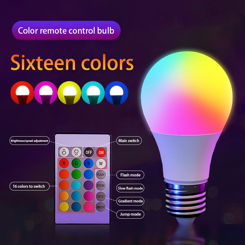 Lâmpada LED RGB E27 220V com 1 - Electronics Gadgets For Home avaliação e preço