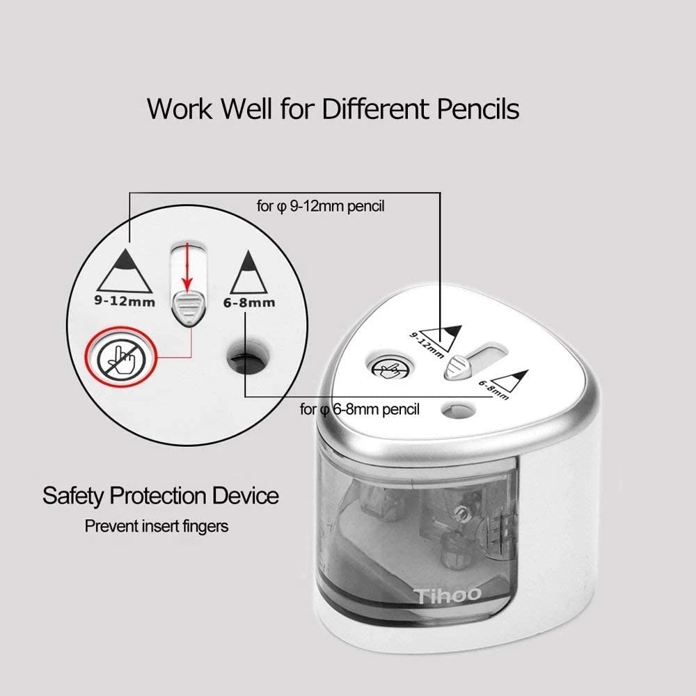 Tenwin-Two-Hole Lápis Sharpene - Electronics Gadgets For Home avaliação e preço