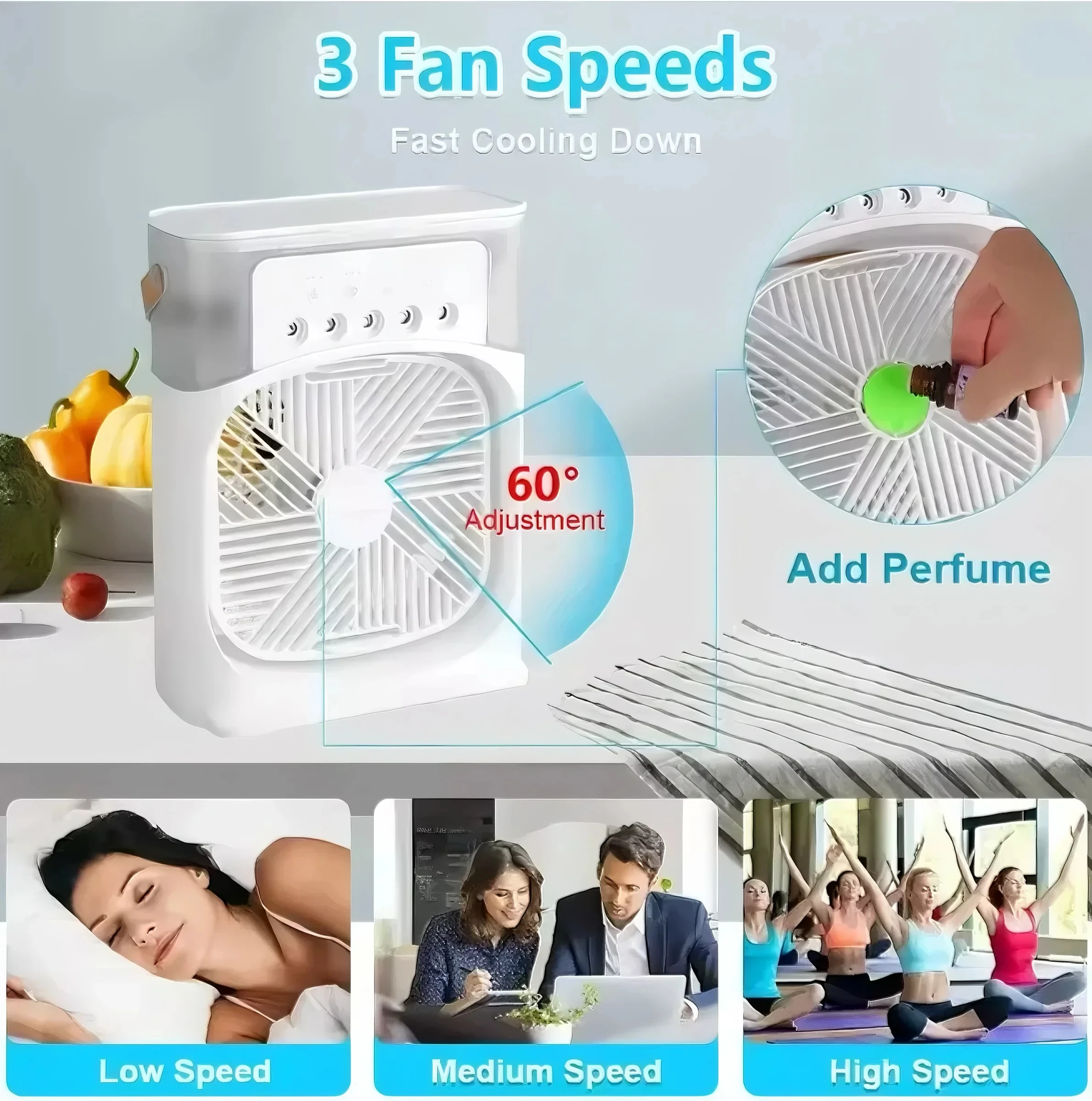 3 em 1 ventilador umidificador - Electronics Gadgets For Home avaliação e preço